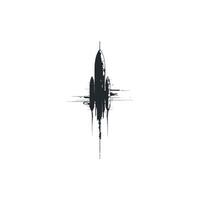 Brushstroke Spaceship on Transparent Background, Launching into Infinite Cosmos, Grunge vector