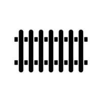 Fence Silhouette Isolated On Transparent Background Minimalist Style Icon Design vector