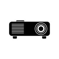 Black Projector Icon on Transparent Background Technology Symbol vector