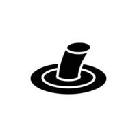 Silhouette Switch on Transparent Background. Simple Off and On Control Icon vector