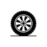 Flat Tire Rubber Car Automotive Circle Isolated Icon in Transparent Style vector