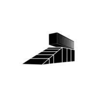 Isometric Container Building With Staircase Transparent Icon Design Element vector