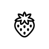 Outline of Ripe Strawberry Fruit with Seeds Isolated on Transparent Background vector