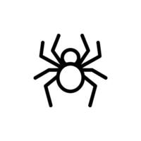 Minimalistic Spider Silhouette Icon with Transparent Background Design vector