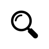 Magnifying Glass Icon Isolated on Transparent Background Sleek Minimalist Design vector