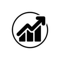 Rising Graph in a Circle Business Growth, Success, and Market Trends Visualization vector