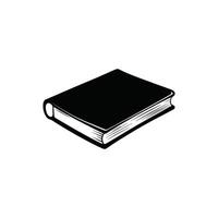 Black hardback book closed with white pages on a transparent background design vector