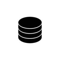 Black Cylindrical Tiered Shape with Rings Isolated on White Background vector