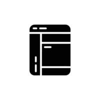 Silhouette of Website Layout with Transparent Background Icon vector