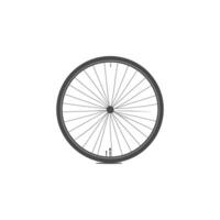 Stylish Black Bicycle Wheel Silhouette on Transparent Background for Minimalist Design vector
