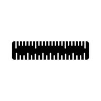 Black Ruler Icon With Measurement Lines On A Transparent Background Design vector