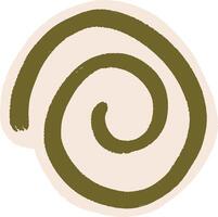 Abstract Brown Spiral Icon vector