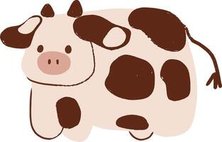 Cute Smiling Cow Character Illustration vector