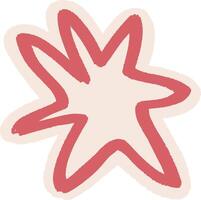 Abstract Red Star Icon vector