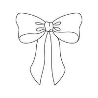 Decorative bow in minimalistic design suitable for art projects, gifts, and more vector