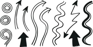Collection of Hand Drawn Arrows Curves And Other Design Elements vector
