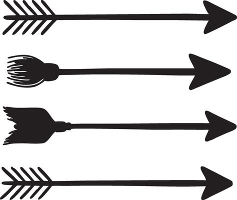 Stylish Hand Drawn Arrows Decorative Elements