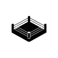 A black features a simplified boxing ring with three ropes on each side cutouts png