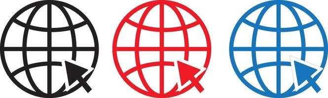 Website icon. world web icon www earth globe icons vactor for illustration, vector