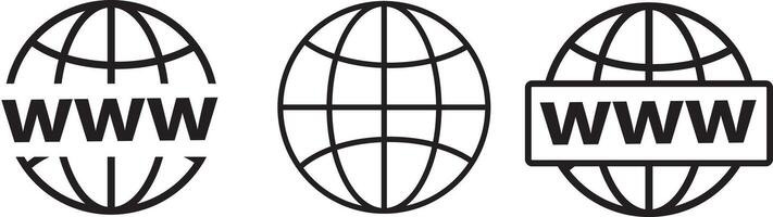 Website icon set. world web icon www earth globe icons vactor, Globe icon image for illustration, vector