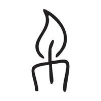 a black and white drawing of a candle vector