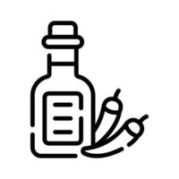 Easy to edit linear icon of chili sauce jar vector