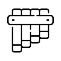A captivating linear icon of a zampona flute vector