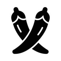 Grab this glyph icon of spicy red chillies vector