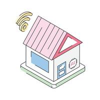 A well designed isometric icon of smart home control vector
