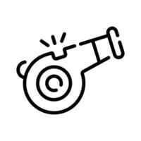 Solid style icon denoting a carnival whistle, easy to edit., vector