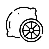 Get this outline style icon of fresh lemon vector