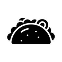 Ready to use glyph icon of folded taco vector