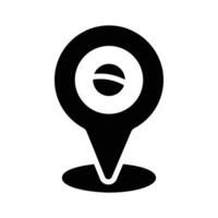 An editable icon of carnival location in glyph vector