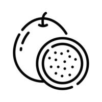 A trendy outline icon of passion fruit, easy to edit vector