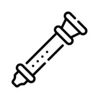Visually engaging linear icon of folk flute instrument vector