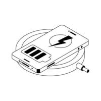 Check out this isometric icon showing wireless charging system. vector