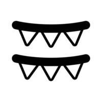 A customizable glyph icon of hanging paper garlands. vector