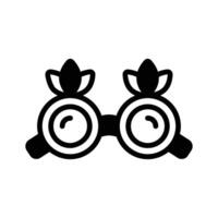 Latest glyph icon of funny carnival glasses. vector