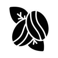 Easy to edit glyph icon showing roasted coffee beans vector