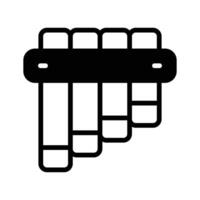 A captivating glyph icon of a zampona flute. vector