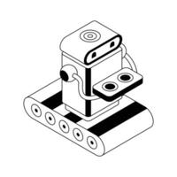 An amazing isometric icon showing latest bot technology. vector