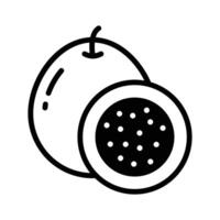 A trendy glyph icon of passion fruit, easy to edit. vector