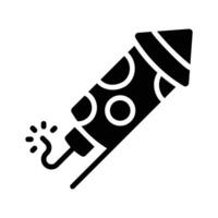 Trendy glyph style icon of firecracker, easy to edit, vector