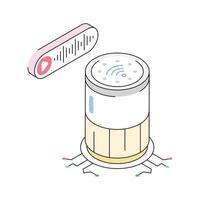 A premium isometric icon of smart speaker technology vector