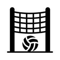 A glyph style icon depicting volleyball net, easy to edit vector