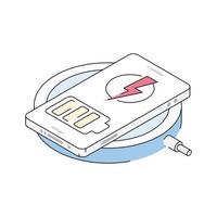 Check out this isometric icon showing wireless charging system vector