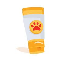A visually appealing 2d style icon of pet cream vector
