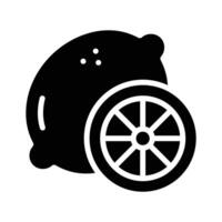 Get this glyph style icon of fresh lemon vector