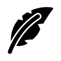 A glyph icon showing a carnival feather, handy design vector
