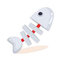 A 2d style icon of fishbone, easy to edit design vector